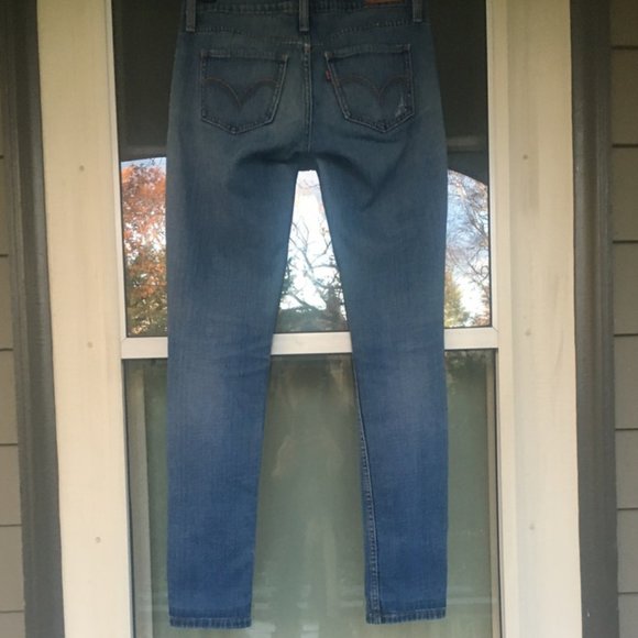 LEVI'S 524 Skinny Jeans w/ Patchwork! - Picture 4 of 5